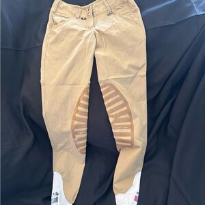 Ladies Equine Couture Tan Riding Pants